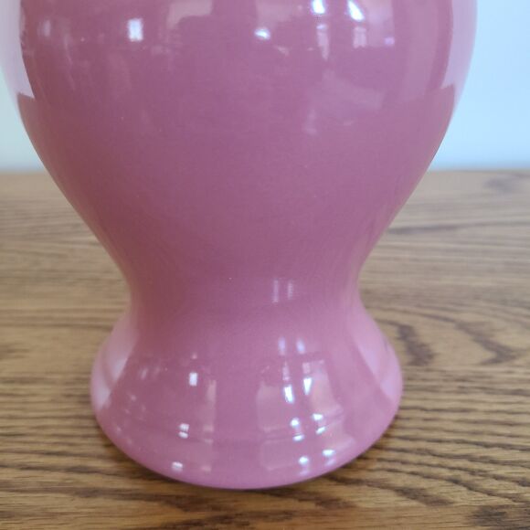 Vintage 80s Pink Ceramic Ginger Jar Table Lamp With White Textured Shade Working - Picture 4 of 10